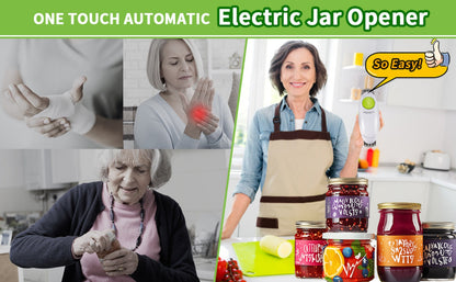 RoboTwist-Style Battery Jar Opener with One-Touch Control, Adjustable Jaws and Two Button Colors