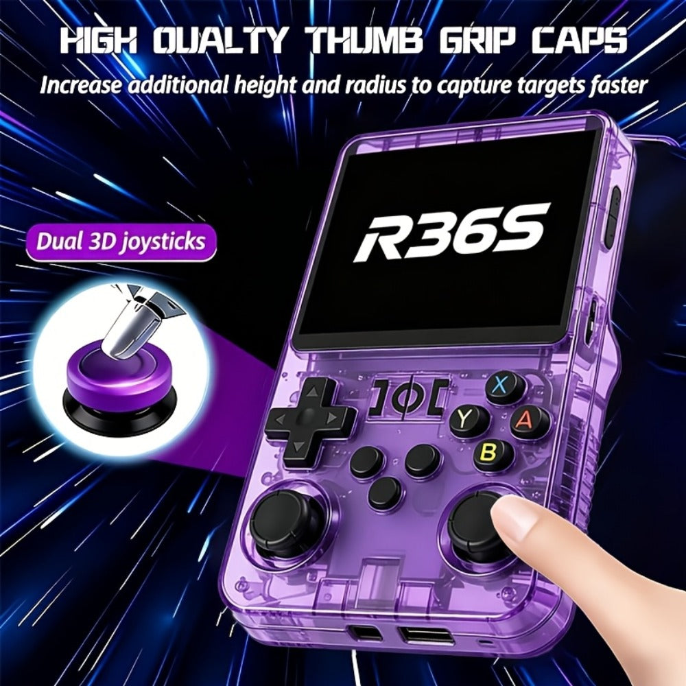 Retro Handheld Game Console R36S2 with 3.5-Inch IPS HD Screen, 3000mAh Battery, TF Card Expansion & HD TV Output – Portable Plug and Play Emulator Gaming Device, 5 Colors, Gift for Kids & Adults