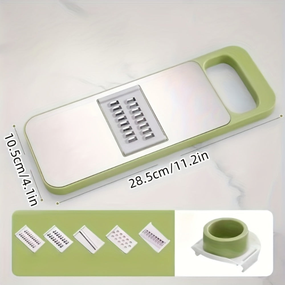 Mandoline Slicer 6-in-1 Vegetable Slicer Set with Interchangeable Blades - Stainless Steel for Home Cooking, Dining and Outdoor Meals