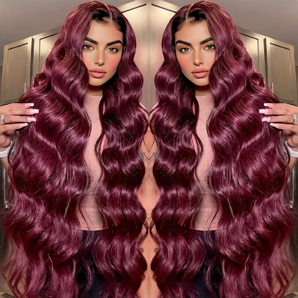 Synthetic Wig 32-Inch 13x4 HD Lace Front Waves with 200% Density in Three Colors for Cosplay Looks