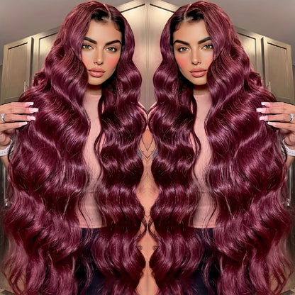 Synthetic Wig 32-Inch 13x4 HD Lace Front Waves with 200% Density in Three Colors for Cosplay Looks