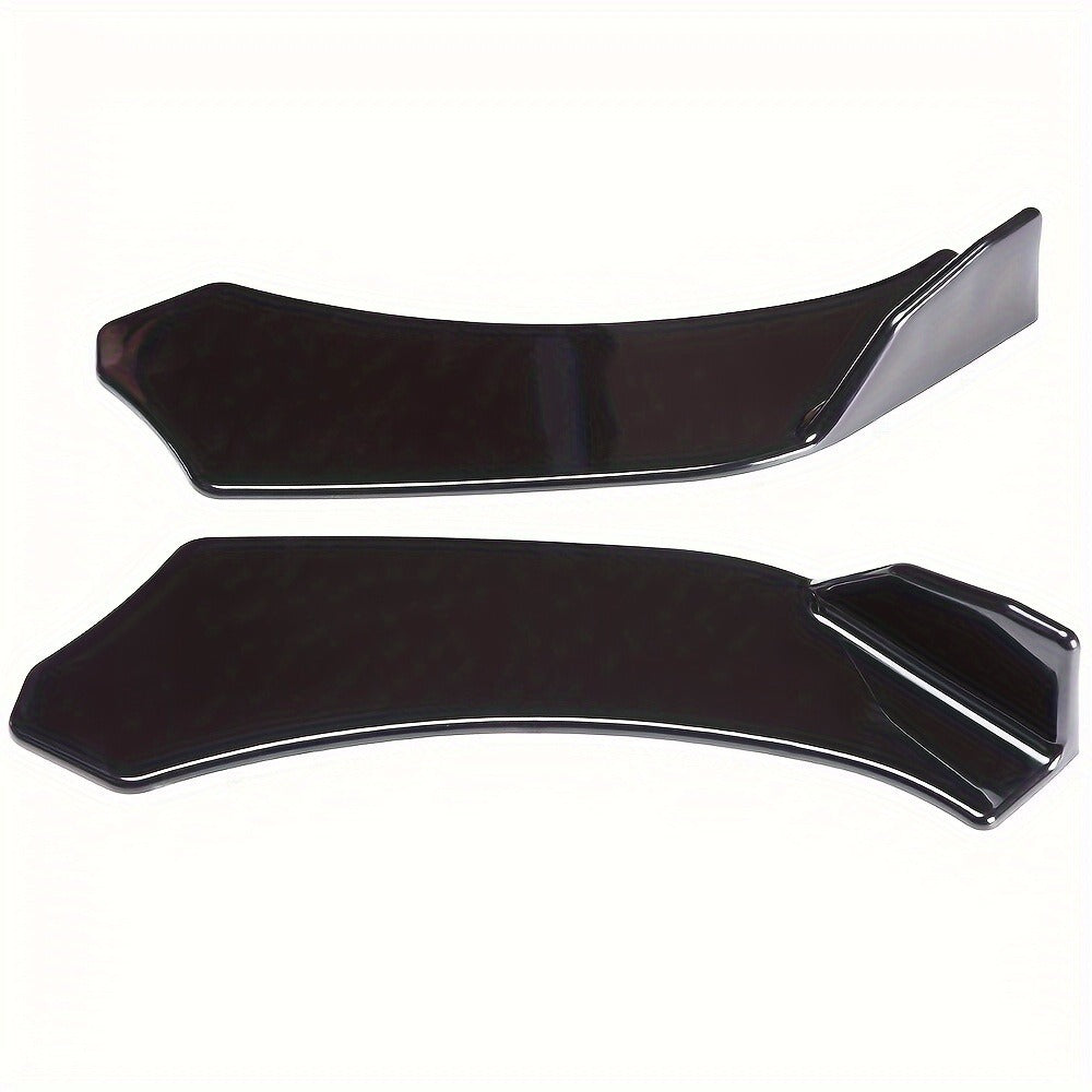 Front Bumper Lip Splitter Spoiler Kit with Strut Rods – Fits Ford Mustang 2000-2021, Dodge Challenger SRT Hellcat, Infiniti G37 Coupe Sedan – ABS Black Body Kit