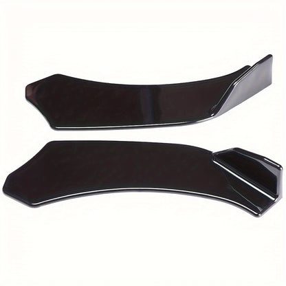 Front Bumper Lip Splitter Spoiler Kit with Strut Rods – Fits Ford Mustang 2000-2021, Dodge Challenger SRT Hellcat, Infiniti G37 Coupe Sedan – ABS Black Body Kit