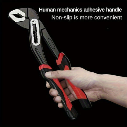 Water Pump Pliers Adjustable Heavy Duty Wrench 8" 10" 12" – Large Opening Quick Adjust, Multi-Grip Channel Lock Tool for Pipeline, Plumbing, Bathroom & Car Maintenance