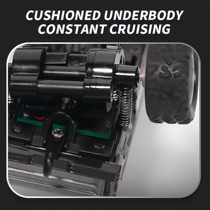 Remote Control Car, 1:64 Scale Alloy Mini Off-Road Truck with 2.4GHz Control, Shock Suspension, Running Lights and Five Colors