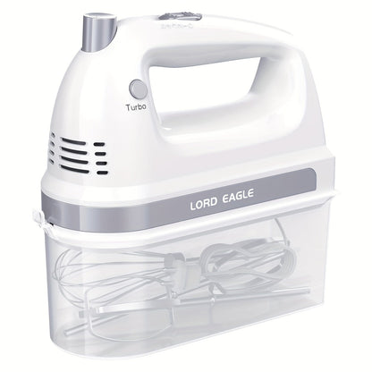Hand Mixer Electric 300W with Stainless Steel Attachments & Storage Case - 5-Speed Control for Baking Cakes