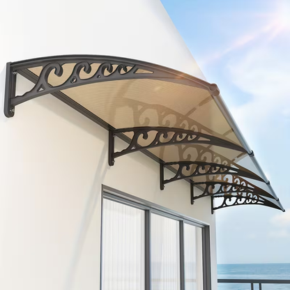 Door Awning Polycarbonate Window Canopy UPF50+ UV Rain Protection