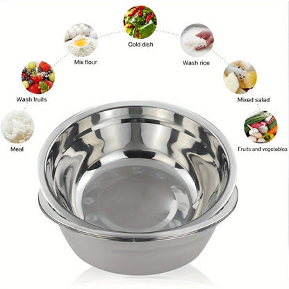 Extra-Large 40 cm Mixing Bowl with 12 cm Depth and Two Preserved Checkout Labels for Kitchen Prep