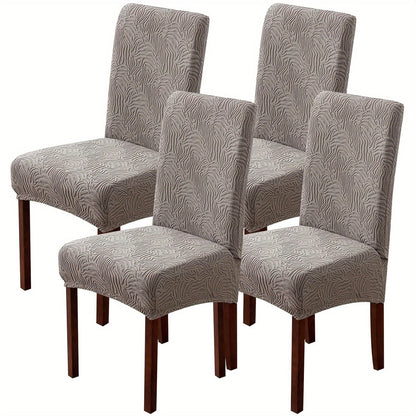 Chair Cover Set of 4 or 6 Stretch Jacquard Dining Slipcovers in Eight Available Color Choices
