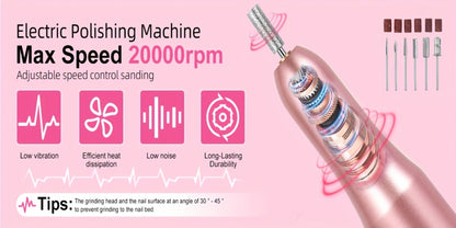 Complete Acrylic Nail Kit with Drill & UV LED Light, Colored Acrylic Powders & All Tools Included for