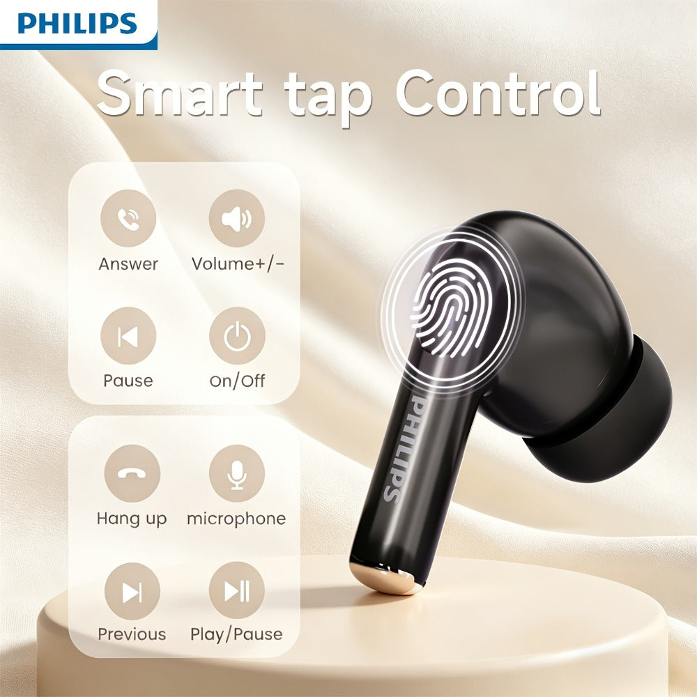 Wireless Earbuds Philips Bluetooth 6.0 Semi-Open Back with Long Battery and Noise Reduction