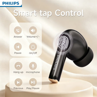 Wireless Earbuds Philips Bluetooth 6.0 Semi-Open Back with Long Battery and Noise Reduction