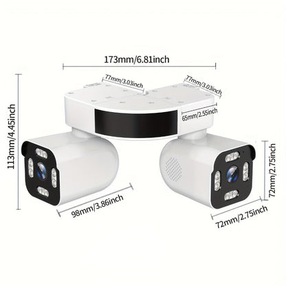 10x Zoom Dual Lens PTZ Outdoor Security Camera 5MP, 360° Pan Tilt, Siren Alarm, Two-Way Audio, Color Night Vision, 24H Wired Power, WiFi App Control – Home & Business Surveillance