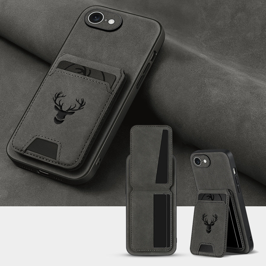 Folio Wallet Phone Case with Card Holder and Kickstand for Selected iPhone 11 through 16 Models