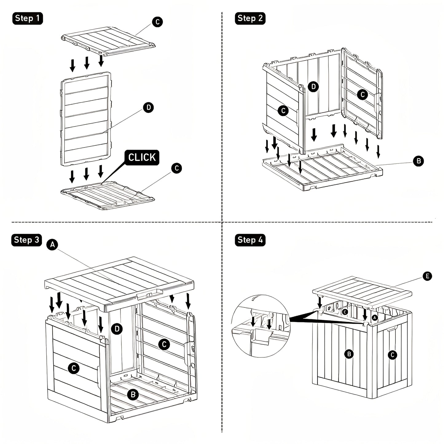Deck Box Resin Heavy Duty 230LB Lockable | Patio Garden Pool Garage