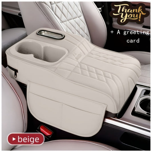 Car Center Console Tray Organizer with Cup Holder & Tissue Box – Non-Slip Storage Mat for Car Interior, Multi-Color, Universal Fit for Most Vehicles