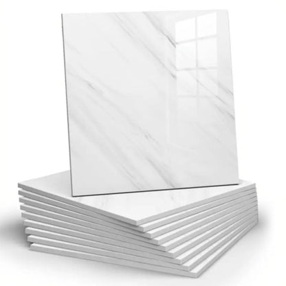 Twenty-Piece 30 cm Marble-Pattern Wall Tile Sticker Set with Five White, Green, Gray or Black Designs