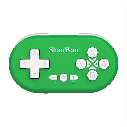 Mini Keychain Gaming Controller Bluetooth Mobile iOS Android - Gyroscope Axis Turbo Dual Vibration Wake Function 180mAh 5-Hour Battery Portable Pocket Gamepad
