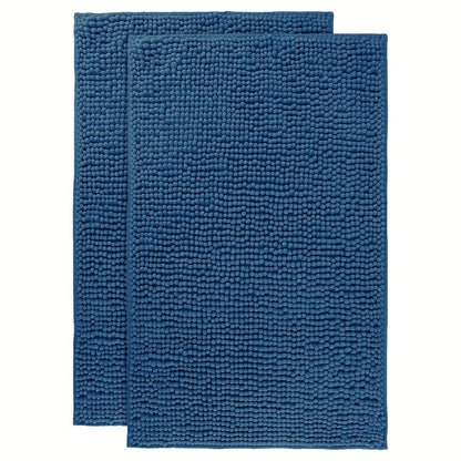 Chenille Bath Rug Extra Thick Soft Absorbent Non-Slip Bathroom Mat Machine Washable, Multiple Sizes & Colors