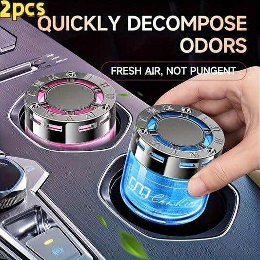 Solid Perfume Car Air Freshener 2PCS Set - Long-Lasting Alcohol-Free Scented Cream for Car Interior, Home & Room Decor, Multiple Fragrances for Men & Women