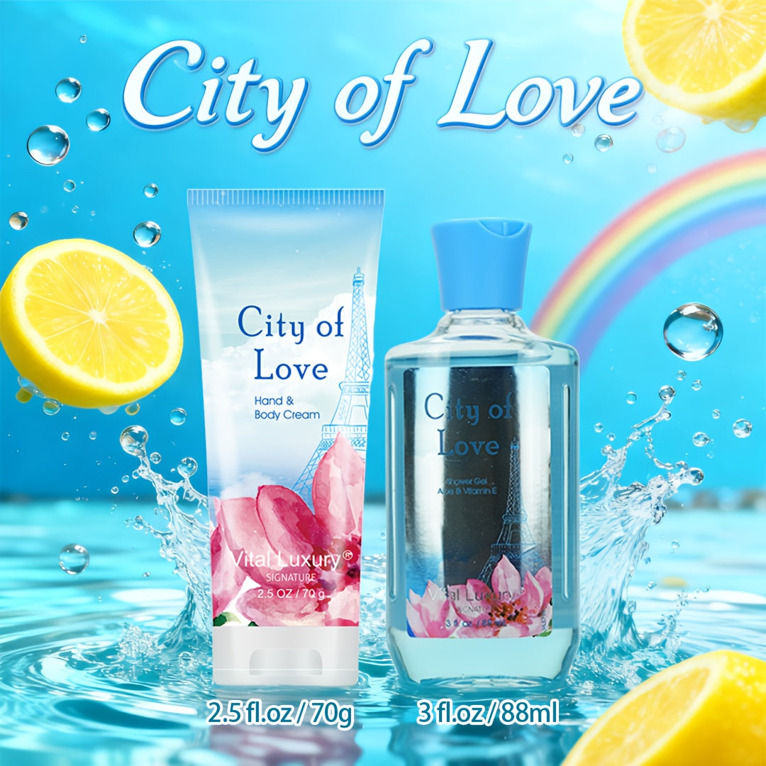 Two-Piece Body Wash and Hand Cream Gift Set with 88 ml Bottle, 70 g Tube and Five Scent Options