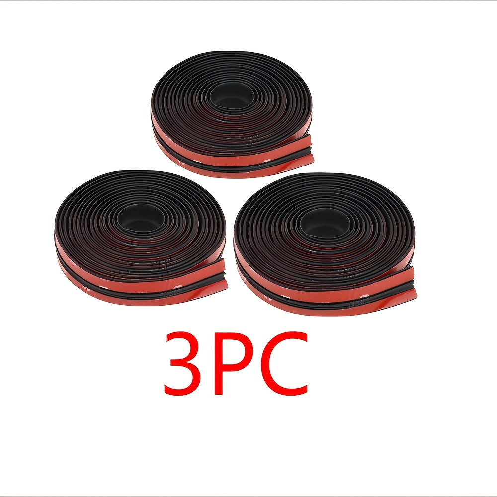 Car Rubber Seal Strip T-Shape Weatherstrip - Windshield Sunroof Door Edge Weather Stripping Trim, Universal Auto Weatherproofing Seal (3PCS 10FT)