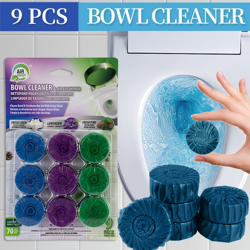 Mesh-Wrapped Toilet Bowl Cleaner Tablets in Fresh Linen, Lavender, Pine or Mixed 9- and 36-Pack Options