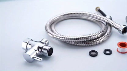 Wall-Mounted Handheld Bathroom Sprayer Set with Bracket, Flexible Hose and Teflon Tape for Home and Everyday Use