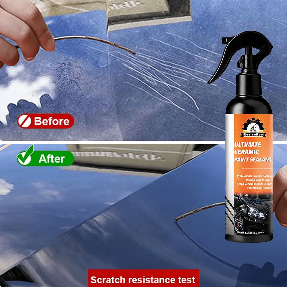 Nano Ceramic Paint Sealant 200ml - Car Ceramic Coating, Paint Restorer & Polish for Long-Lasting Gloss and Paint Protection