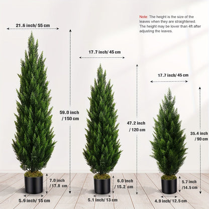 Artificial Cedar Topiary Trees in 2 or 3 Foot Heights with One- or Two-Piece Pack Checkouts