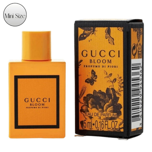 Mini Perfume Gucci Bloom Profumo Di Fiori Eau de Parfum - Travel Size Floral Fragrance Spray for Women, Long Lasting Feminine Scent, Purse Friendly Bottle 0.16 Fl.oz 5ml