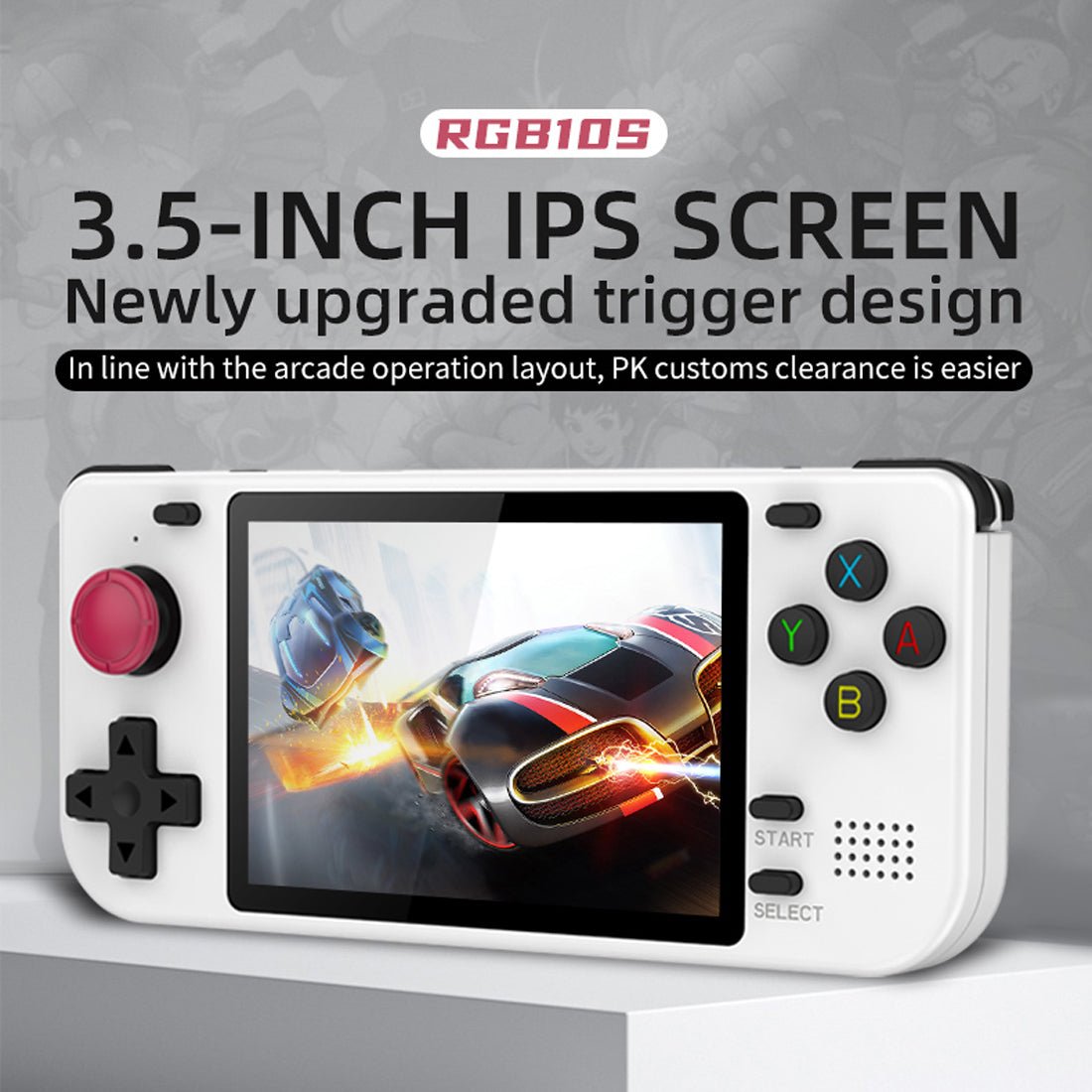 Handheld Game Console Powkiddy RGB10S with 3.5-Inch IPS, 480x320 resolution, 64GB, 128GB or 256GB Options, 3000mAh Battery