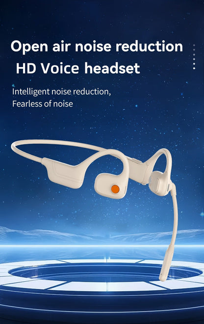 Open-Air Conduction Wireless Business Earphones Dual ENC Noise Canceling Microphones for Bedside Audio, Alarms and Room Entertainment