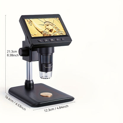 1000X Computer Digital Microscope 8 LED Lights Real Shot Rendering USB Biological Electron Microscope for Windows PC Coin Inspection Science Education STEM Kids Adults