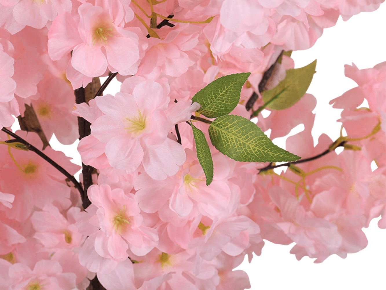 Pink Cherry Blossom Artificial Tree with 6 ft One-Pack Checkout, Black Pot and Branching Flower Display