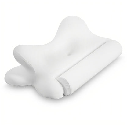 Memory Foam Cervical Pillow Ergonomic Contour Neck Support Orthopedic Bed Pillow for Side Back Stomach Sleepers with Cooling Pillowcase Queen King