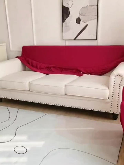 Sofa Cover Elastic Anti-Slip Stretch Slipcover for 1, 2, 3 or 4-Seater Sofas in Seven Solid Colors
