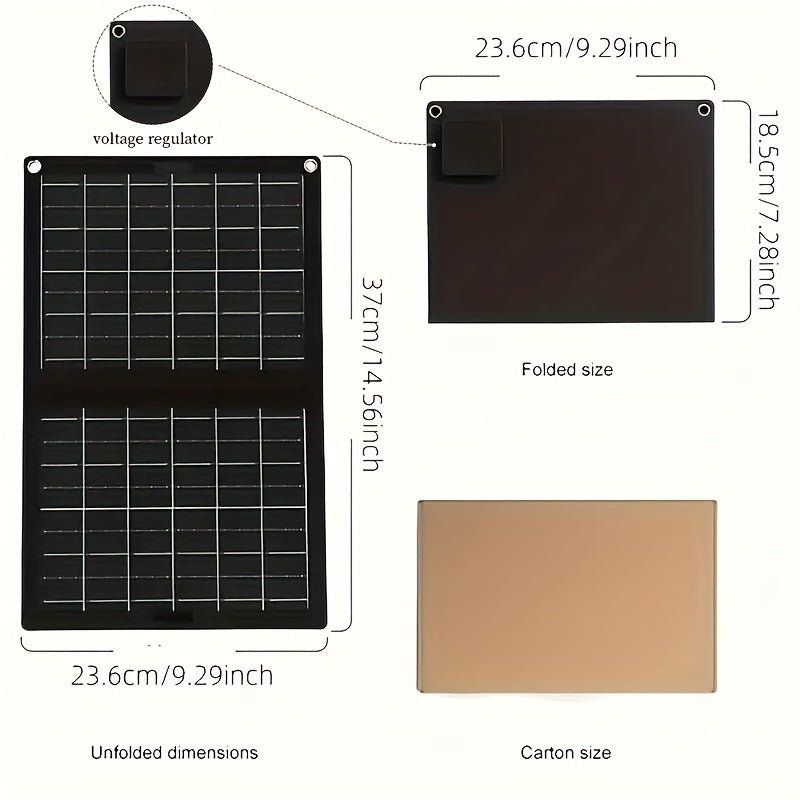 Solar Panel Charger | Foldable Portable Camping RV Power Station Laptop