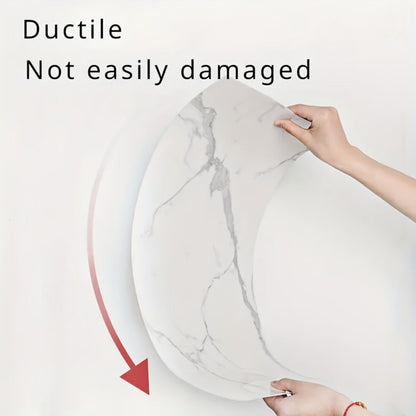 Self-Adhesive Waterproof PVC Wall Sticker 22pcs Peel and Stick Marble Boho Wallpaper 11.81x23.62in Oil Resistant for Kitchen Bathroom Living Room Bedroom Decor