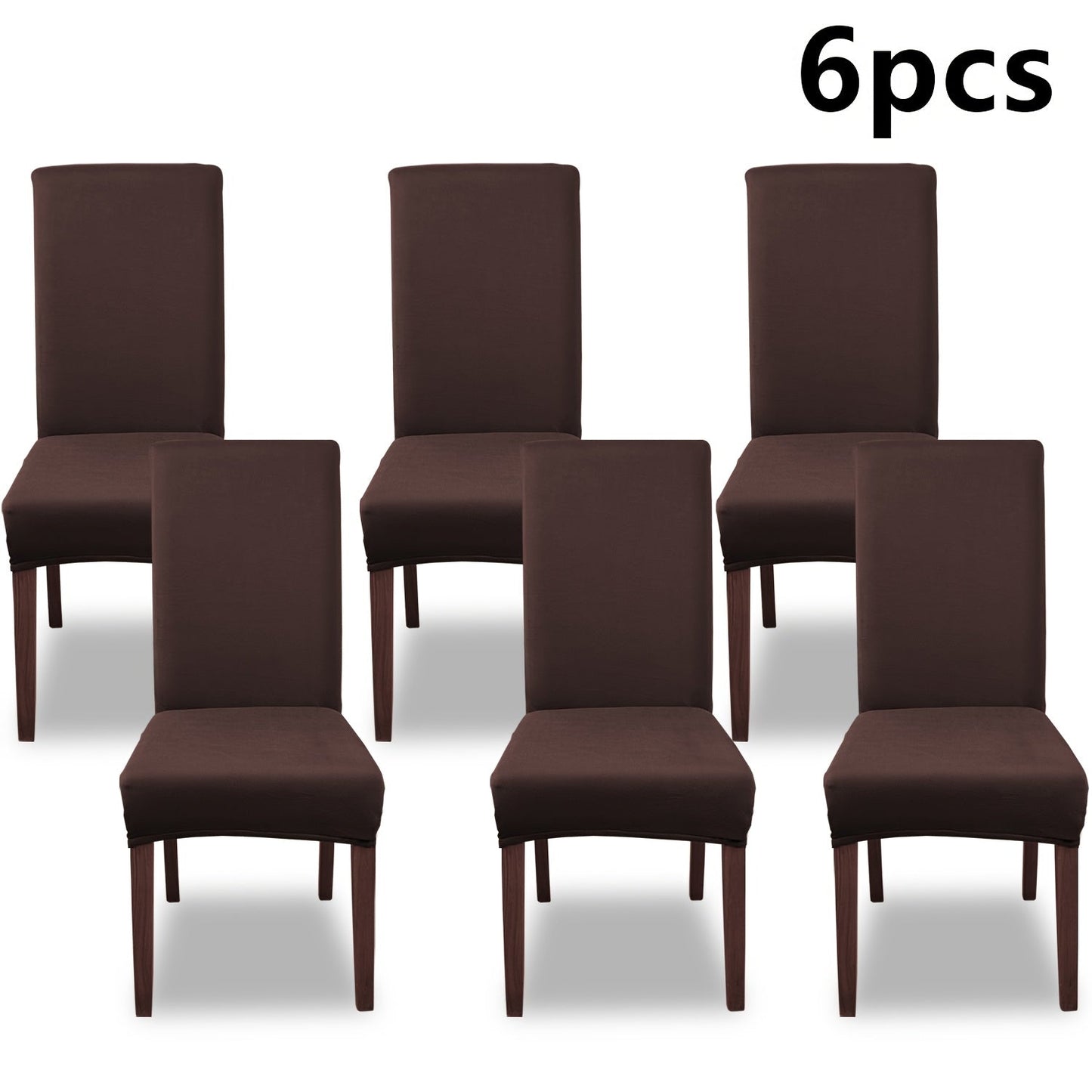 Chair Cover Set of 4 or 6 Stretch Milk-Fiber Dining Slipcovers in Eight Available Color Choices