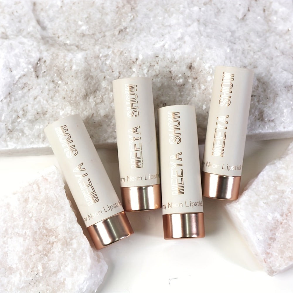 Lipstick Set, MEEYA SHOW 3-Piece Pearlescent Metallic Shimmer Trio with Shade 05, 06 and 07 Options