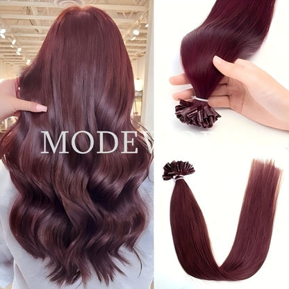 U-Tip Wavy Hair Extensions in 12, 14, 16, 18 or 20 Inch Lengths and 11 Protected Color Labels