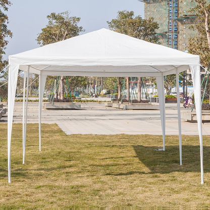 White Open-Sided Canopy Tent in 10x20ft or 10x30ft Sizes with Ropes, Stakes and No Sidewalls