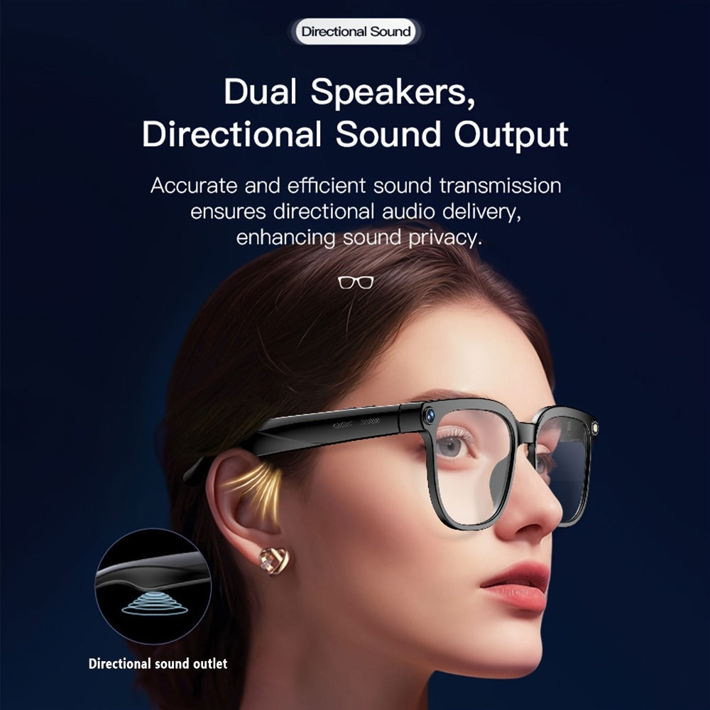 AI Camera Glasses 4K Recording & Real-Time Translation – 163 Languages, 8MP Wide-Angle FPV, 4GB Storage, Wireless Smart Glasses for Travel & Driving