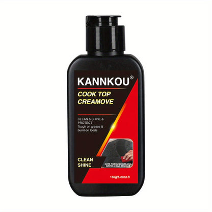 150g KANNKOU Cook Top Creamove Black Bottle with Flip-Top Cap for Cooktop Cleaning and 12.5cm Height