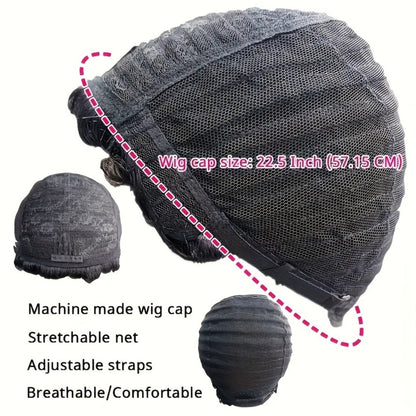 Pixie Cut Wig Human Hair Glueless 150% Density Short Straight Layered Bob Rose Net Cap | Wear and Go Natural Black Women Daily Special Occasions