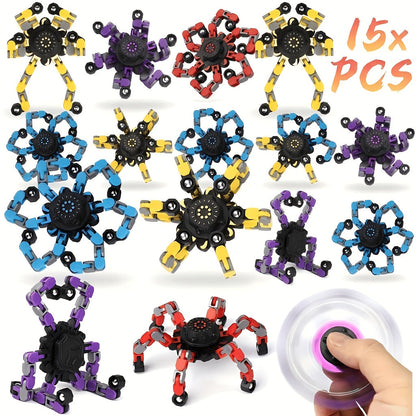 Robot Fidget Spinner Set with 10- or 15-Piece Standard and Luminous Checkout Configurations