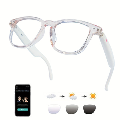 Smart Glasses 160-Language Translation Eyewear with Bluetooth 5.3 Open-Ear Audio and 18 Frame Options