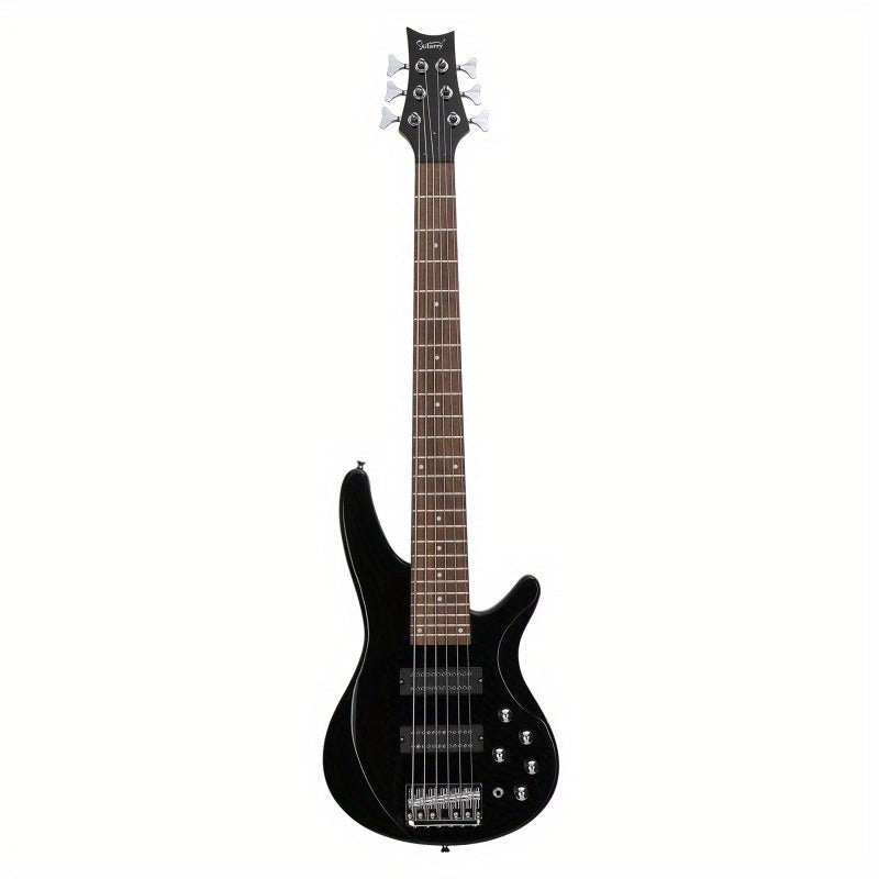 Electric Bass Guitar shown in the Black option