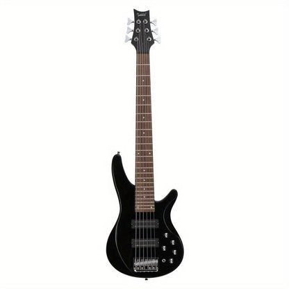 Electric Bass Guitar shown in the Black option
